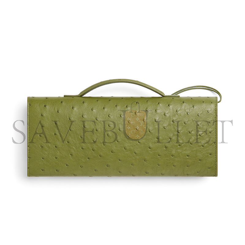 BOTTEGA VENETA ANDIAMO CLUTCH OSTRICH LEATHER 805241V3RQ32498 (31*13*3cm)